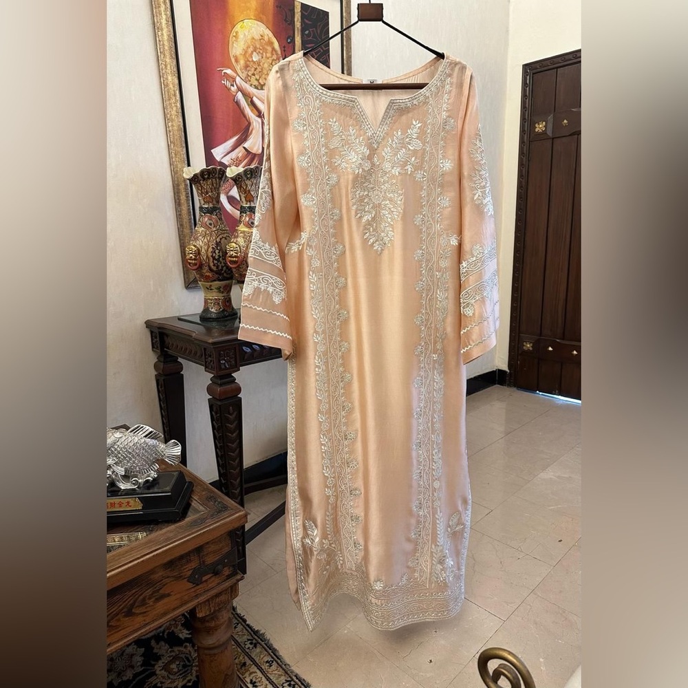 MIMOSO Pakistani Raw Silk 3 Piece Outfit - size Large